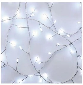 LED Łańcuch świąteczny 100xLED/3xAA 2,7 m zimna biel