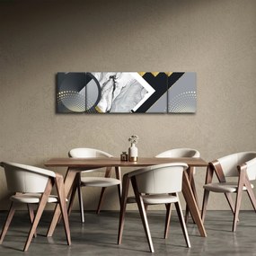 Obraz - Teksturowany kolaż (170x50 cm)