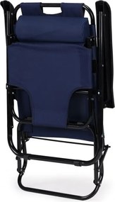 Regulowany leżak ogrodowy składany Tenero 010, niebieski