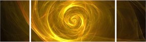 Obraz abstrakcyjnej żółtej spirali (170x50 cm)
