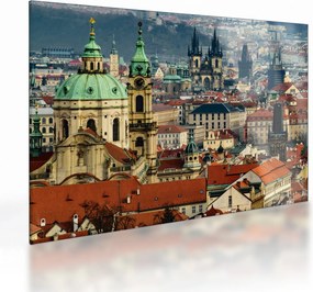 Obraz na szkle - Panorama Pragi (70x50 cm)
