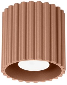 Ryflowana lampa tuba w kolorze mocca N6-F94