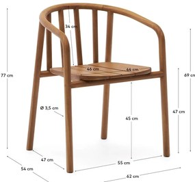Drewniane krzesło ogrodowe Turqueta – Kave Home