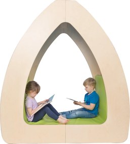 Regał przedszkolny z siedziskiem - biblioteczka Oaza