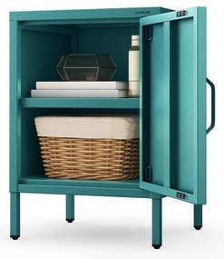 Szafka nocna metalowa morska Modern MIA, 424 x 595 x 400 mm