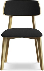 Czarne krzesło z litego drewna Niu – Makamii