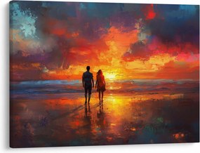 Obraz - Spacer po plaży (70x50 cm)