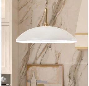 Kichler KL-DELAROSA-P-WH - Żyrandol na łańcuchu DELAROSA 1xE27/60W/230V biały/mosiądz