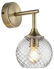 Endon 103173 - Kinkiet ALLEGRA 1xE14/7W/230V mosiądz/przezroczysty