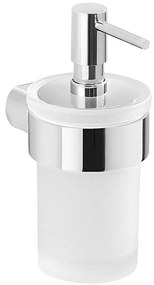 Gedy - Dozownik mydła ścienny PIRENEI 110 mat. mleczne szkło/chrom błyszczący