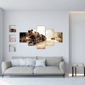 Obraz - Zabytkowa lokomotywa (125x70 cm)