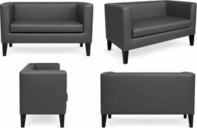 Sofa Monaco : Kolor nogi - Venge, Kolor tkaniny - EKO-SKÓRA - 23D, Typ tkaniny - Eko-skóra , Wysokość nogi - 20 cm