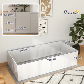 PawHut Boks porodowy dla psów i szczeniąt, z regulowanymi wejściami, dla dużych i małych psów, 196 x 96 x 48 cm, Biały
