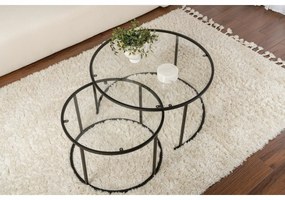 Zestaw stolików konferencyjnych Aurum Black 80 cm, 2 szt.