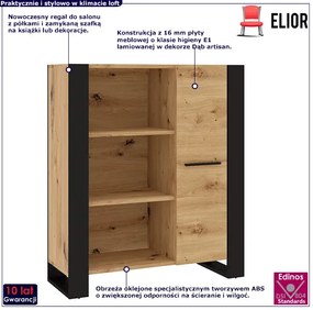 Nowoczesny regał na ubrania dąb artisan N1-G08