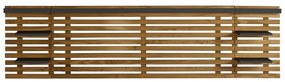 Zagłówek z drewna sosnowego z czarnymi elementami 240x62 cm Nidra – Marckeric