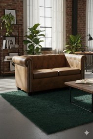 2-osobowa brązowa sofa w stylu W5-G06