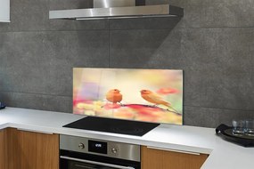 Panel szklany do Kuchni Rodzina Kolorowych Papug