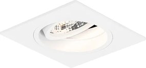 Kwadratowy reflektor wnękowy biały regulowany - Chuck 70