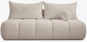 Sofa z Funkcją Spania SARIA Beżowa Boucle Nowoczesna