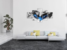 Obraz portretu kobiety z kamieniami (125x70 cm)