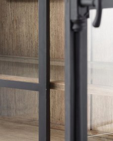 Kredens Gordes 110x46x230 old black &amp; natural