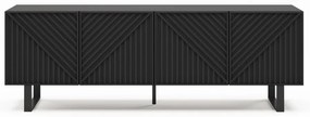 Czarna szafka pod TV 161x55x35 cm Peta – Marckeric