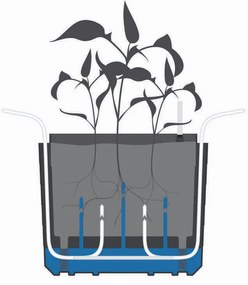 Plastia Samopodlewająca donica o dużej pojemnościBerberis 55, taupe + kość słoniowa