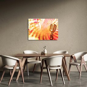 Obraz na szkle - Mikrofon retro (70x50 cm)