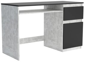 Biurko komputerowe młodzieżowe szkolne 120 cm REMI1 Beton/Czarny