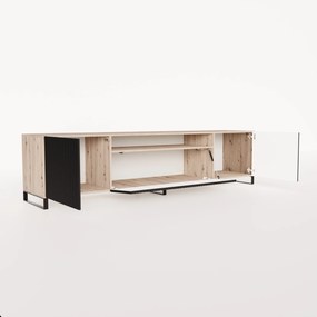 Szafka RTV stojąca VAREN 200 cm do Salonu pod Telewizor - Dąb artisan
