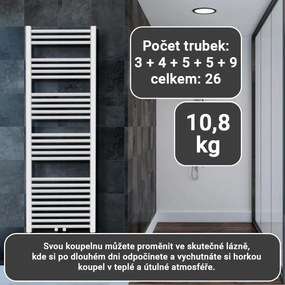 AQUAMARIN Grzejnik łazienkowy pionowy 1600 x 600 mm