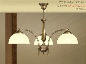 Żyrandol mosiężny do salonu S-S3