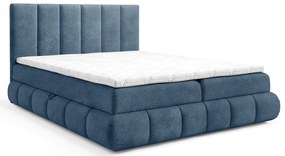 Niebieskie tapicerowane łóżko pikowane 5 rozmiarów L2-B83