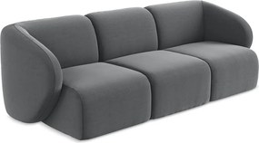 Szara aksamitna sofa 244 cm Lani – Makamii