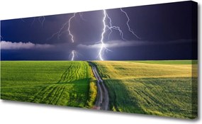 Obraz na płótnie Potęga Burzy nad Polami