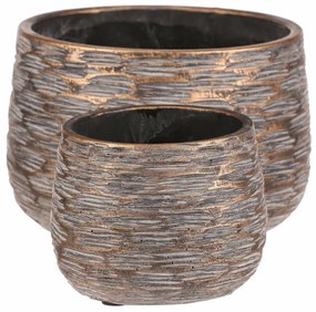 Zestaw osłonek betonowych Ryha, 2 szt., szary, wys. 12 cm