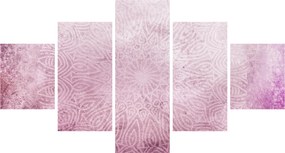 Obraz - Mandala na różowej ścianie (125x70 cm)
