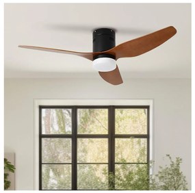 ZEVENTI - LED wentylator sufitowy PADUA LED/18W/230V Wi-Fi Tuya czarny/brązowy + pilot