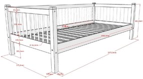 Białe łóżko dziecięce z litego drewna bukowego 90x200 cm Forrest – Vipack