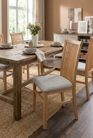 Drewniane Krzesło Z Tapicerowanym Siedziskiem Dąb Artisan + Szary T7-Z67