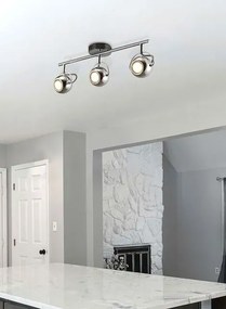 Chromowana lampa sufitowa ze spotami - 3X S982 D2-E64