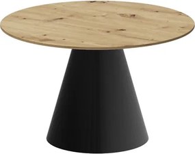 Okrągły stolik Pineto Mini Hubertus dąb / połysk