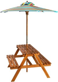 Dziecięcy stolik piknikowy z parasolem H9-K07