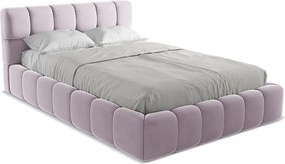 Łóżko 160 x 228 - z weluru - lawendowy - NALU