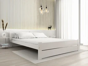 Łóżko IKAROS DOUBLE 180 x 200 cm, biale Stelaż: Ze stelażem listwowym rolowanym, Materac: Materac Coco Maxi 20 cm