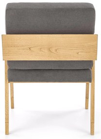 FREEDOM fotel dąb naturalny/popiel nowoczesny skandynawski