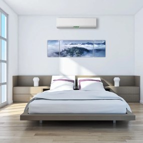 Obraz lasu we mgle (170x50 cm)