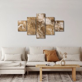 Obraz - Brązowa abstrakcja (125x70 cm)