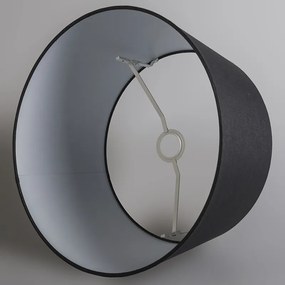 Lampa stojąca złota/mosiężna z czarnym kloszem 45 cm regulowana - Parte